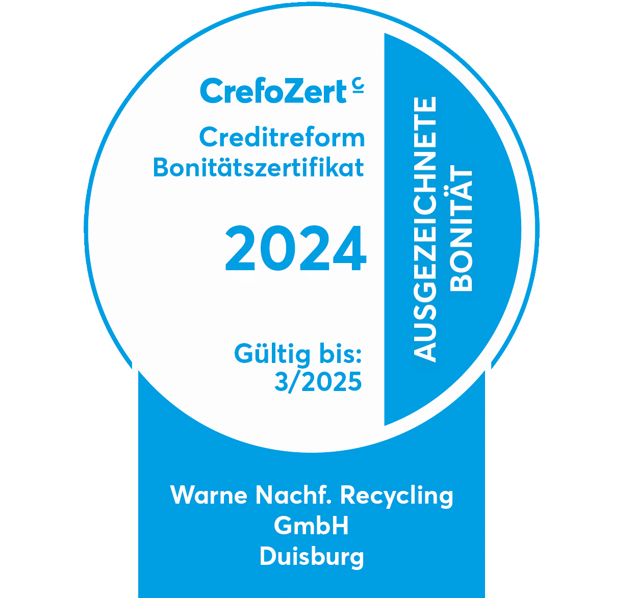 Warne Recycling Duisburg - CrefoZert 2017